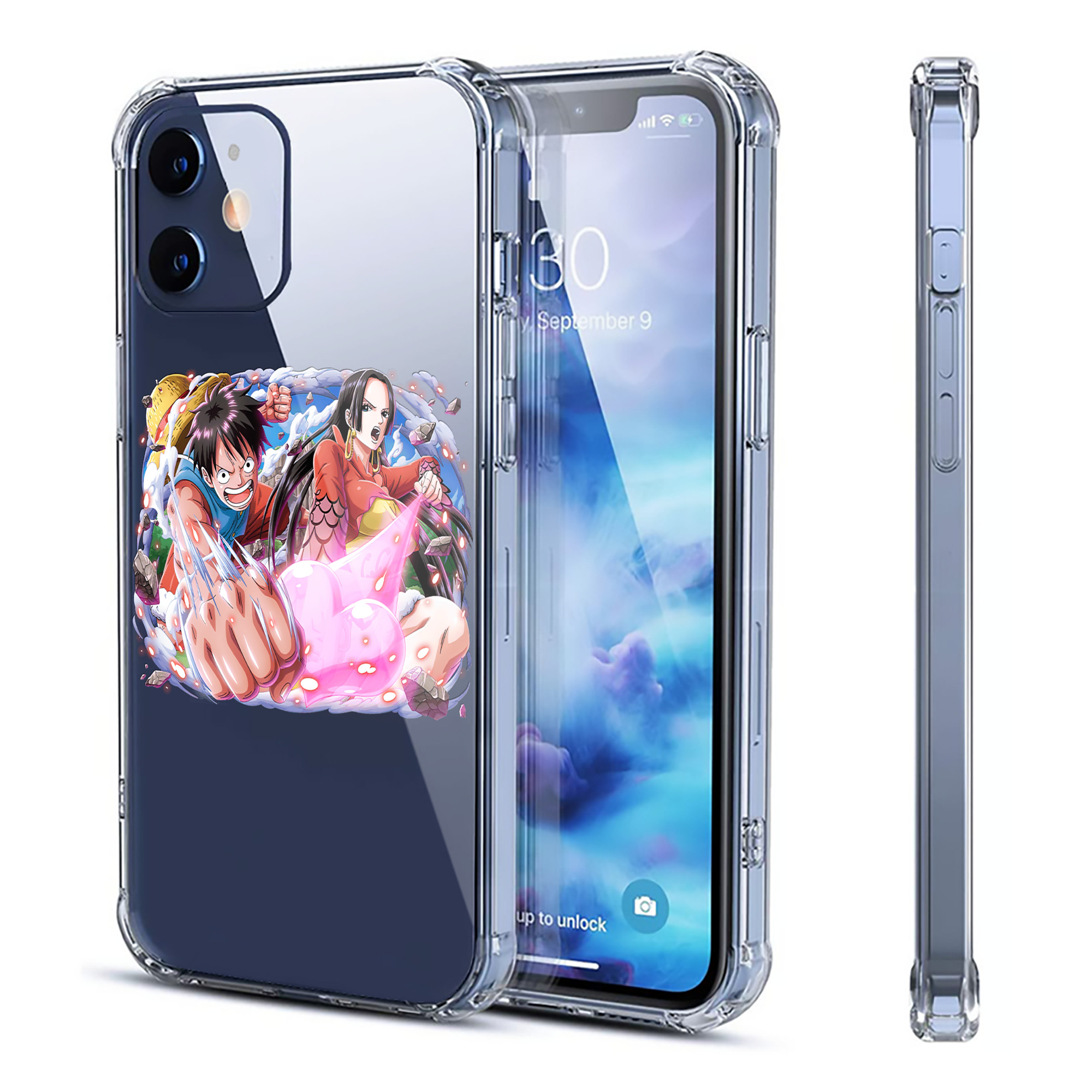 （画像用） ワンピース モンキー・D・ルフィ ONE PIECE Monkey D. Luffy 【iPhone 12シリーズ対応】透明スマホケース（クリアソフトケース）